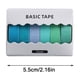thumbnail image 2 of Juego de 6 Pegatinas de Papel Japonesas de Colores Sólidos Básicos No Repetitivos para Decoración de Notas y Cuadernos, 2 of 2