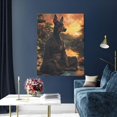 thumbnail image 5 of Xecao Sunset Meditating Doberman for Ready-to-Hang Canvas Art 12x16 Inches - Waterproof HD Print Solid Wood Frame for Gifting,Vertical, 5 of 8
