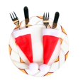 thumbnail image 3 of Xingzhi Christmas Hat Cap Tableware Cutlery Silverware Holder Pockets tableware case decoration Spoon Dinner Case Box Decoration Fork, 3 of 5