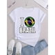 thumbnail image 2 of Camiseta de verano para mujer Suave elegante con Cuello redondoSimple English Flag Football Pattern Women's Fashion Trendy Round Neck Short Sleeve, Simple Casual Sports T-shirt, Holiday Comfortable, 2 of 6