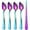 Colorful, variant on 5Pcs Grapefruit Spoons Serrated Edge Grapefruit Knife Set, Stainless Steel Grapefruit Utensil Tool Dessert Spoons for Citrus Lemon Kiwi Salads Melon Lime Pitaya Apple Fruit Puree (Silver)