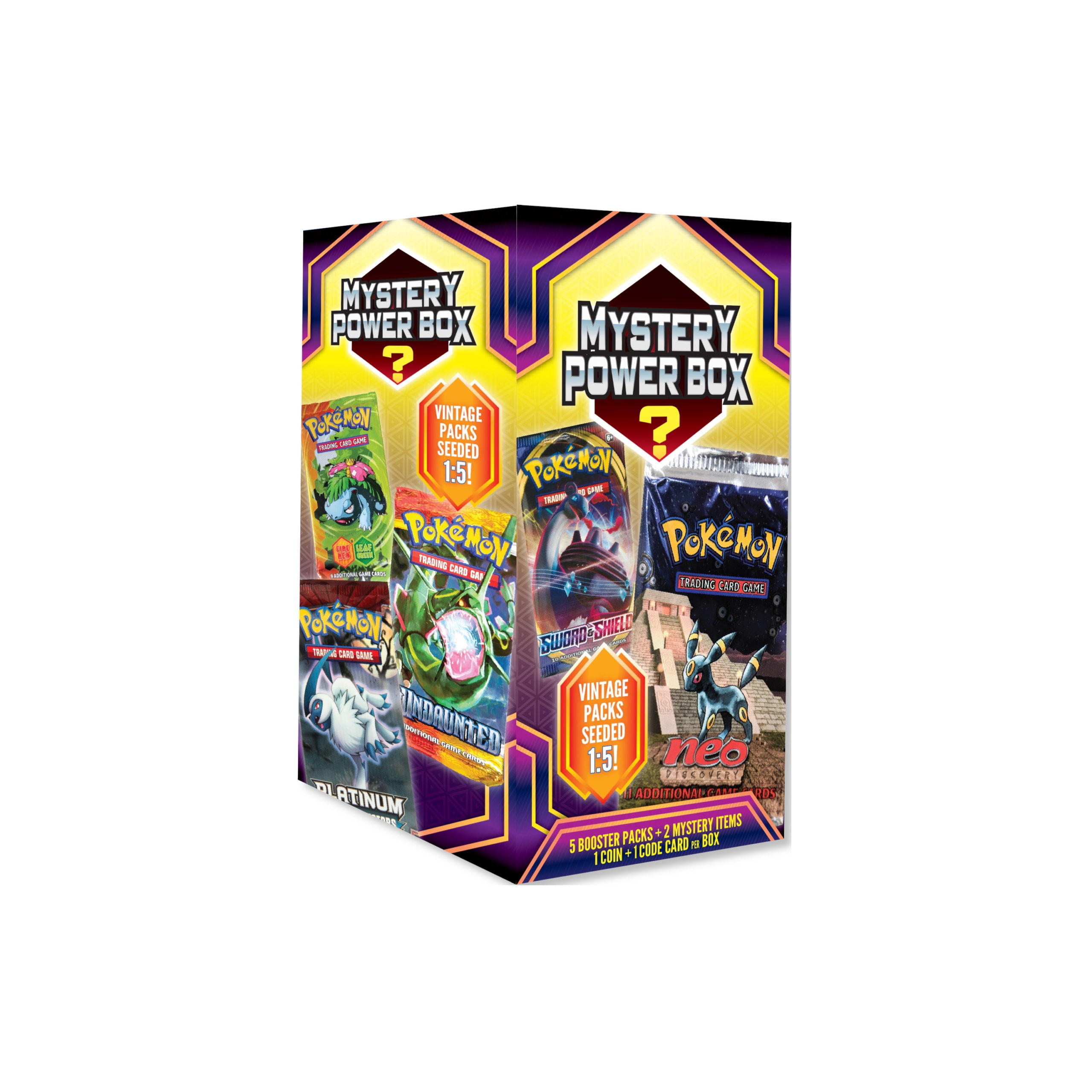 NEW Sealed! Pokemon Mystery Box 5 Booster Packs Vintage Packs Seeded 1:5 