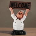 thumbnail image 2 of Figuras de Chef de Resina, decoración de Personajes, Adorno, Estatua, Modelo, Manualidades, decoración, Bar, cafetería para Oficina, Escritorio, Sala de Estar(bs-005), 2 of 8