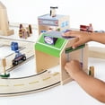 thumbnail image 6 of Guidecraft Community Buildings: Set of 6 Wooden Block Play Buildings (Fire Station, Police Department, Hospital, School, Grocery Store & Service Station) - Kids Learning and Educational Toys, 6 of 14