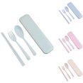 thumbnail image 1 of 3 In 1 Spoon Fork dinnerware dinnerware set spoon Chopsticks fork chopsticks Set chopsticks set 3 Organizer Box Plastic Tableware Wheat Dissolvabitity Dinnerwear, 1 of 8