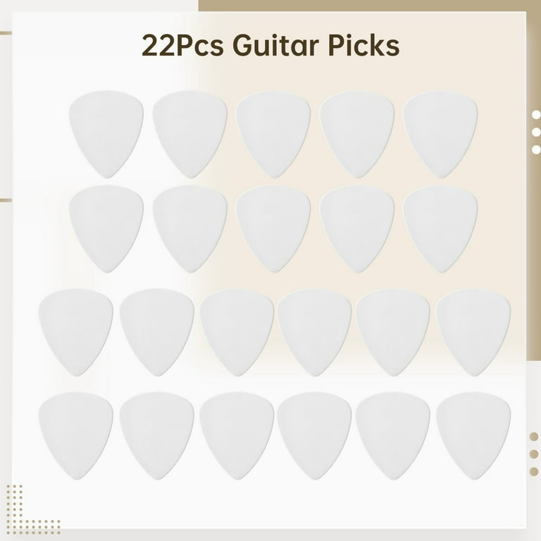 Guitar Picks Variety Pack 22Pcs Guitar Picks with Case Holder Premium Celluloid Picks for Acoustic Guitar Electric Guitar Bass Ukulele Kids Girls