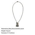 thumbnail image 3 of [Bohemian Alloy Jewelry] Necklace Geometric Pearl Turquoise Western Cowboy Charm, 3 of 3