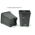 thumbnail image 2 of Wholesale 30-Pack 6.5 in Square 1.5 Gallon Nursery Pots Plastic Planters for Outdoor Indoor Plants with Drainage Holes, 2 of 4