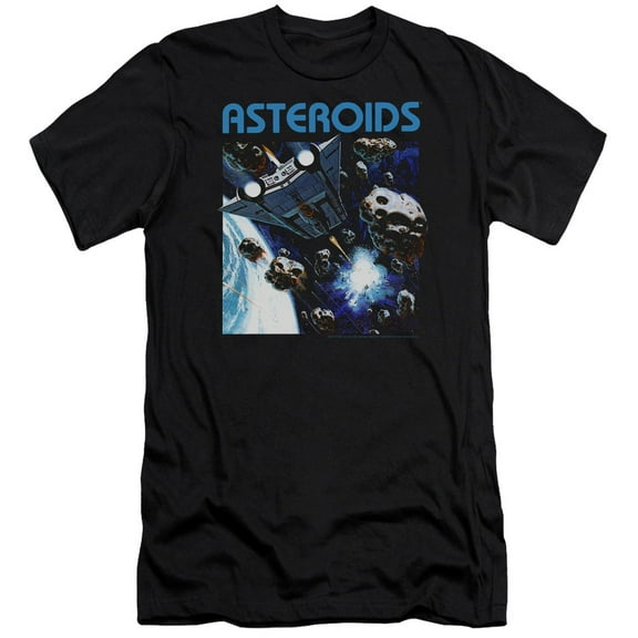 Atari - 2600 Asteroids - Premium Slim Fit Short Sleeve Shirt - Medium