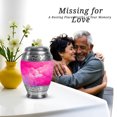 thumbnail image 6 of Pink Small Memorial Urn For Ashes Adult Man And Woman - Keepsake Urns For Human Ashes For Male And Female - Blue Mini Urns For Adult Brother - Little Urn For Brother, 3 Inch, 6 of 6