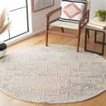 thumbnail image 2 of SAFAVIEH Metro Jules Geometric Area Rug, Grey/Rust, 6' x 6' Round, 2 of 8