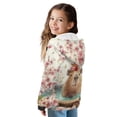 thumbnail image 2 of Xoenoiee Capybara Cherry Blossom Print Zip Up Hoodies Sweatshirts for Girls, Teen Kids Hooded Long Sleeve Pullover Sweatshirt with Large Pocket, Fashion Home Party Student Sport Hoody, XL, 2 of 7