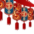 thumbnail image 6 of Tachiuwa Chinese Dragon Year Garland Room Ceiling Garland Reusable 2024 Chinese Spring Festival Hanging Decoration for Bedroom Stylish Dragon 6 Pendant 2m, 6 of 7