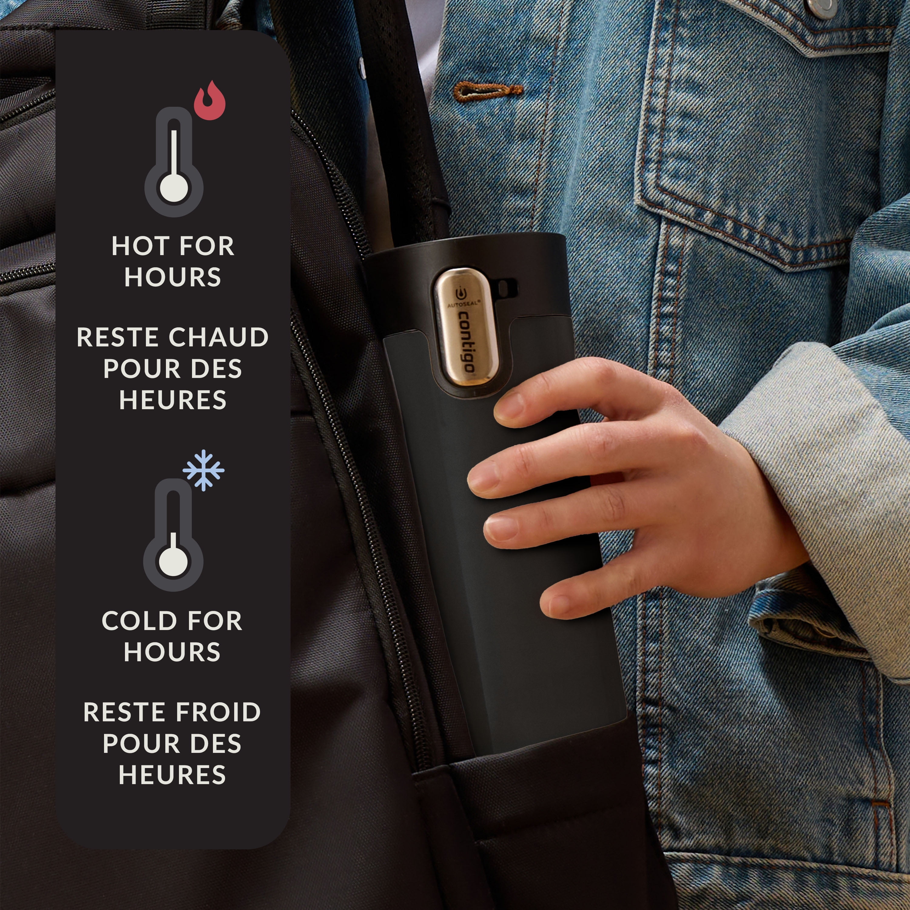 Contigo AUTOSEAL West Loop Vacuum-Insulated Stainless Steel Travel Mug with Easy-Clean Lid, 20 oz (591 ml)