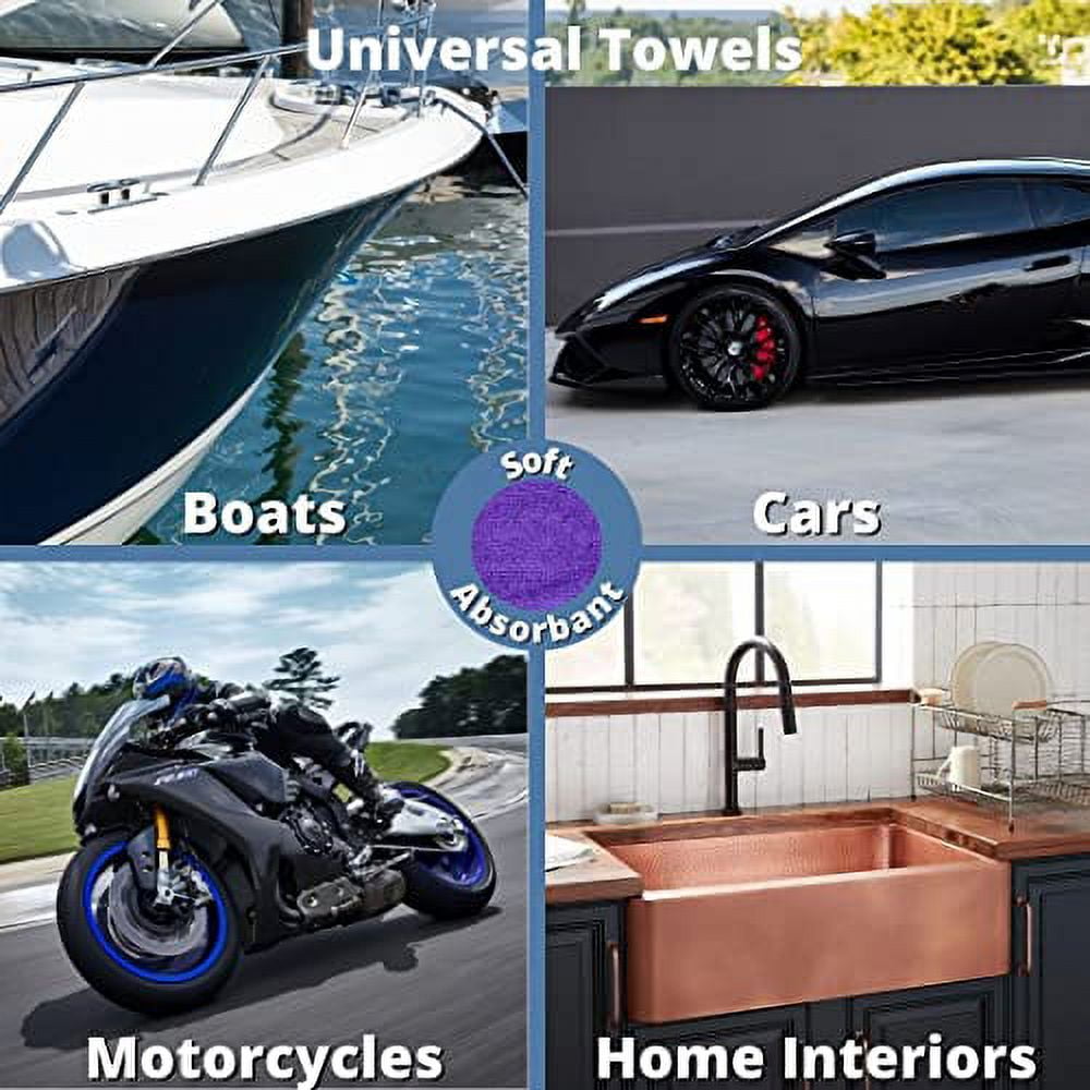 PAKS 16 x 24 Premium Microfiber Towels - XL Pack of 6- Detailer Grade  Express Drying Towels , Scratch-Free , Lint-Free, Drying Towels for Cars,  Windows, Dishes 