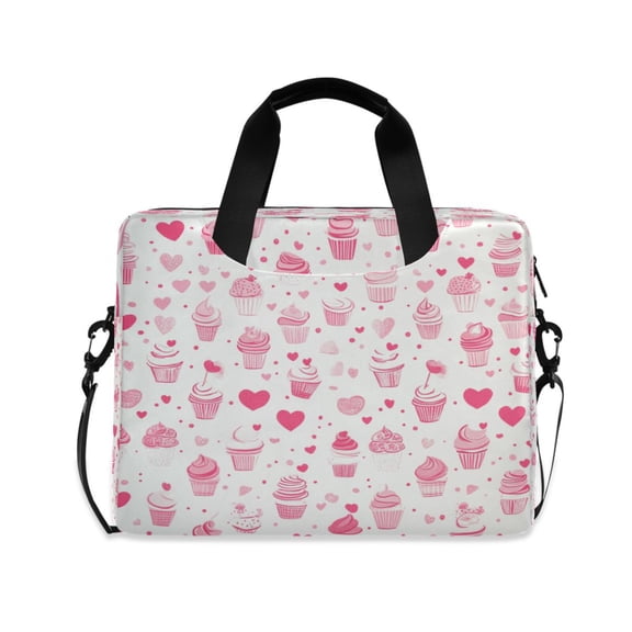 16inch Laptop Briefcase, Business Laptop Bag with Detachable Strap & Padded Compartment, Water-Resistant Polyester,Ice Cream