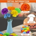thumbnail image 3 of 100 Pcs Marigold Flower Heads Bulk, Multiple Color Silk Marigold with Stems Artificial Marigold Garland for Day of The Dead Decoration Dia De Los Muertos Halloween Decor, 3 of 5