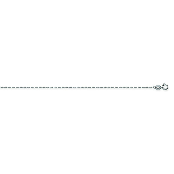Dazyle 14k White Gold 0 85mm 18 Light Rope Chain 0 8 Grams Walmart Com Walmart Com