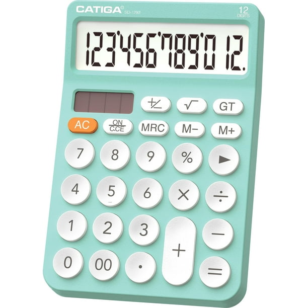 Calculadora de escritorio CATIGA SD-1292 de 12 dígitos con pantalla LCD
