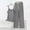 White, variant on mihongmao Summer Outfits Travel Sets for Women 2 Piece Fashion Women Sleeveless V-Neck Short Casual Pullover Comfy Set Dark Gray 3X