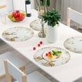 thumbnail image 6 of Ryvnso Christmas Deers Golden Round Plate Mats Dining Table Placemat Set of 4 for Holiday Decoration, 6 of 7