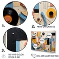 thumbnail image 3 of Designart "Collage Of Geometric African Masks" African Art Floater Framed Wall Decor, 3 of 5