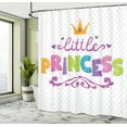 thumbnail image 5 of Ambesonne Feminine Shower Curtain, Little Cartoon Words, 69"Wx84"L, Fuchsia Green, 5 of 5