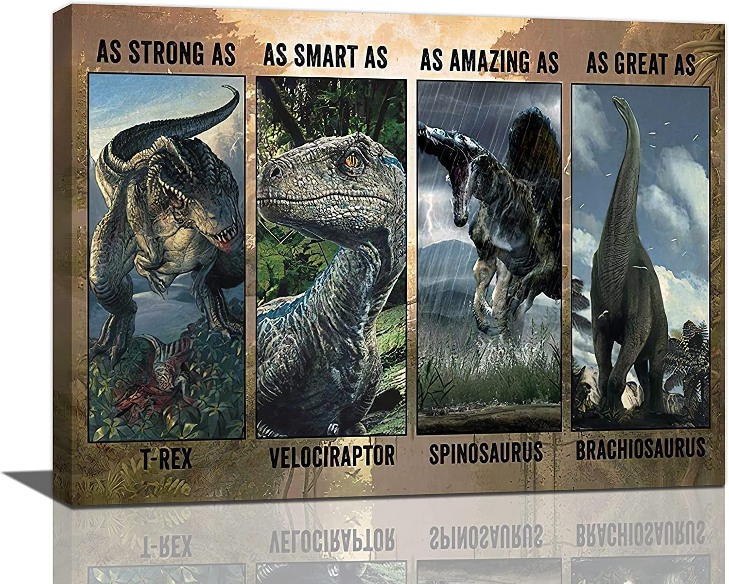Dinosaur Wall Art Dinosaur Pictures Wall Decor Canvas Print Painting