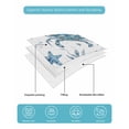 thumbnail image 5 of Quilts King Size Bedding Set, Blue Coastal Crabs Lightweight Quilted Comforter, Summer Ocean Sea Starfish Coral Shells Soft Reversible Bedspread Coverlet with Pillow Covers for All Season, 96" x 106", 5 of 7
