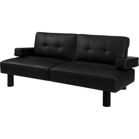 hometrends connectrix futon black faux walmart com