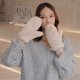 thumbnail image 4 of Guantes sin dedos de felpa bonitos para mujer, guantes sin dedos de felpa cálidos para invierno, guantes de medio dedo para oficina al aire libre, 4 of 5