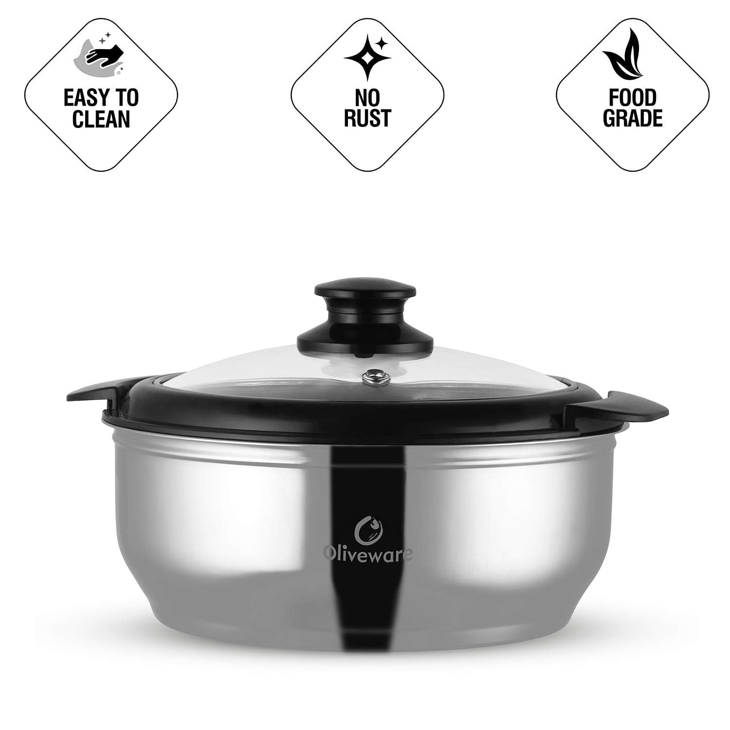 Oliveware Maestro Casseroless Thermosteel Double Wall Insulation