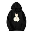 thumbnail image 3 of GaThRRgYP Chic Winter Sweatshirt Female,Women Long-sleeved Hooded Pocket Halloween Printed Casual Loose Sweatshirt Black XXXL, 3 of 4