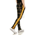 thumbnail image 2 of Ma Croix Men's Premium Dark Plaid Stretch Skinny Track Pants, 2 of 8