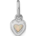 thumbnail image 3 of Sterling Silver Rhodium Plated Lab Created Opal Heart Pendant Made In Thailand qp5097, 3 of 5
