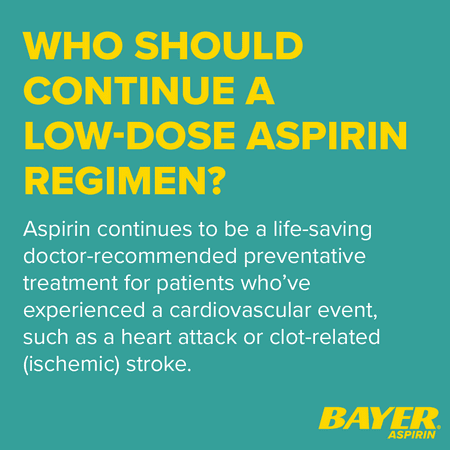 Aspirin Regimen Bayer Regular Dose Pain Reliever Enteric Coated Tablets, 325mg, 100 Count
