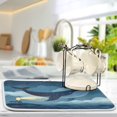 thumbnail image 5 of Dish Drying Mat Kitchen Pad Large Counter Absorbent Dish Mats Drainer Watchtowers and Whales, 5 of 8