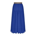 thumbnail image 6 of Maxi Linen Skirts for Women Summer Elastic High Waisted A Line Ruffle Boho Flowy Belted Long Skirt Beach Vacation Clothes, 6 of 6