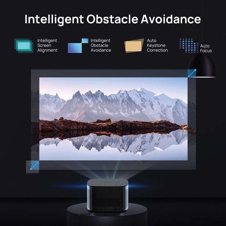 XGIMI Halo+ Portable 1080P Projector – 700 Lumens, Harman Kardon Sound, Auto Focus, Android TV, Battery-Powered For Movies Anywhere
