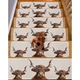 thumbnail image 2 of Independence Day Stair Treads Non Slip for Steps U.S. Flag Themed Farm Cow Rustic Farmhouse 7 Pcs Reusable Adhesive Stair Runner Mats for Dogs Elders Carpet Treads Rugs for Staircase 8x30 In, 2 of 7