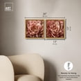 thumbnail image 5 of Romantic Peony Pair 2 Panel Set Canvas Print Floral Wall Art by Art Remedy, Gold Frame, 12 x 12, 5 of 6