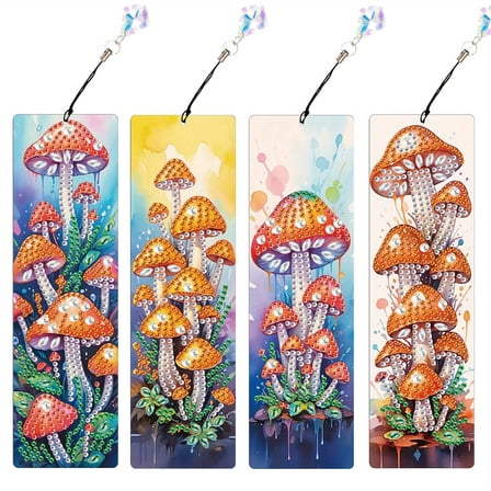 4pcs Diamond Art Painting Kit Mushroom