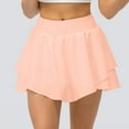 thumbnail image 2 of Riforla Yoga Sports Skirt Loose and Breathable Running Skirt Pants Light Two Piece Fitness Short Skirt Half Skirt Women's Skirts Pink XXL, 2 of 5