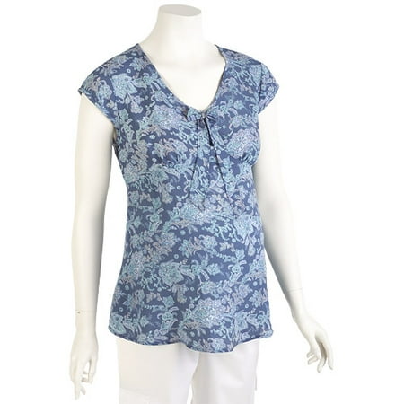 Maternity Crepe Bow Tie Top