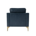 thumbnail image 6 of Serta Hemsworth Mid-Century Modern Armchair, Navy Blue Faux Leather, 6 of 11