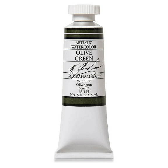 M. Graham Artists' Watercolor - Olive Green, 15 ml Tube