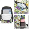 thumbnail image 4 of Butterfly and Floral Purple Pattern 17" School Backpacks for Teens,Waterproof Oxford Fabric,S-Shape Padded Straps for School,Travel,Hiking,Camping, 4 of 6