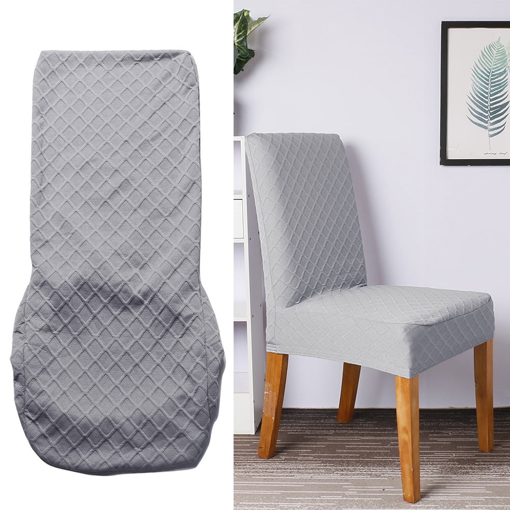Housses De Chaises Lot De 6 - Polyester Extensible - Gris Foncé - Universel Salle à Manger