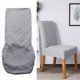 thumbnail image 1 of leyfeng Funda elástica para silla de comedor con entramado de diamante sólido, funda extraíble, lavable, corta, Protector para silla de comedor, asiento, 1 of 8