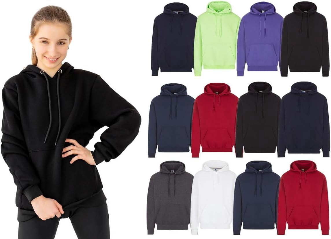 BILLIONHATS Wholesale 24 Pack Kids Hoodie Sweatshirts Bulk Hoodies for Children, Warm Hooded Shirt Boys Girls Unisex, Donations Camp 24 PACK SIZE XL